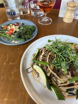 The grilled broccoli was amazing.  at Mildreds - Kings Cross in North London