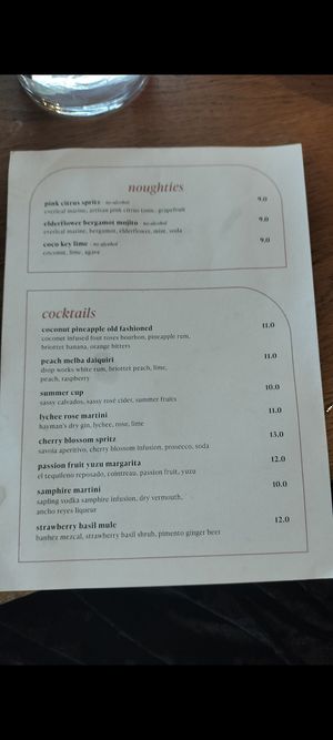Menu ii at Mildreds - Kings Cross in North London