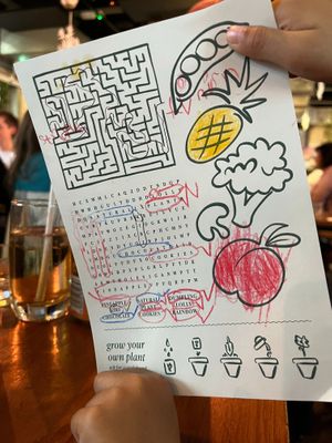 Colouring for children (or adults!) at Mildreds - Kings Cross in North London