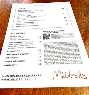 Desserts  at Mildreds - Kings Cross in North London
