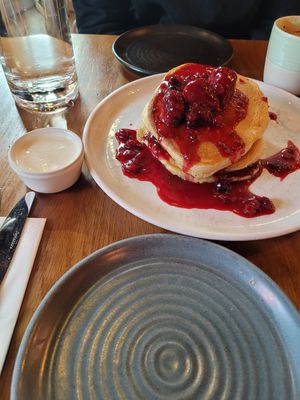 Berries pancakes at Mildreds - Kings Cross in North London