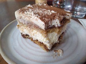 White chocolate tiramisu at Mildreds - Kings Cross in North London