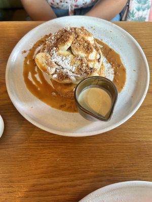 Banana biscoff pancakes   at Mildreds - Kings Cross in North London