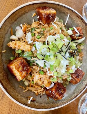 Salt & pepper tofu bokkeumbap   at Mildreds - Kings Cross in North London