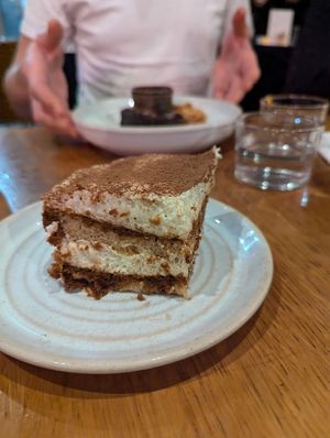 White chocolate tiramisu at Mildreds - Kings Cross in North London