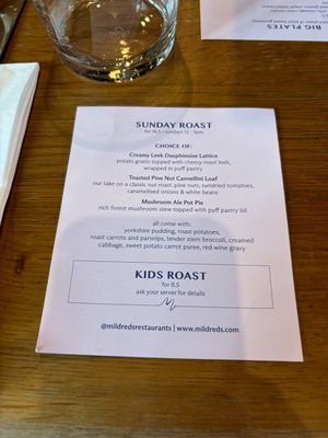 The Sunday roasts!  at Mildreds - Kings Cross in North London