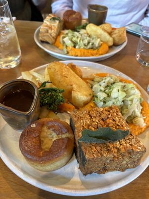 Toasted pine nut cannellini loaf Sunday lunchh  at Mildreds - Kings Cross in North London