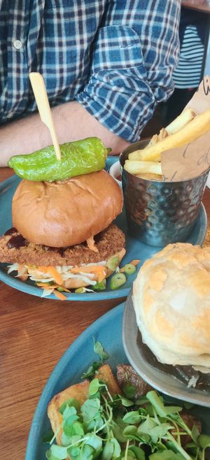 Korean burger at Mildreds - Kings Cross in North London