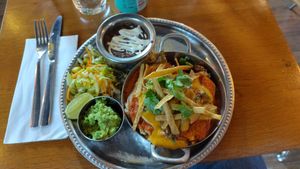 Enchiladas, spicy, lovem at Mildreds - Kings Cross in North London