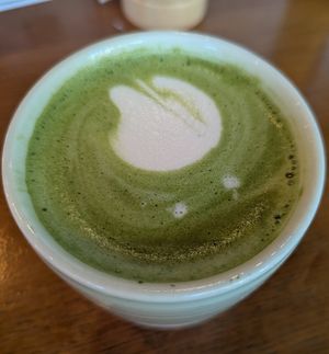 Matcha latte at Mildreds - Kings Cross in North London