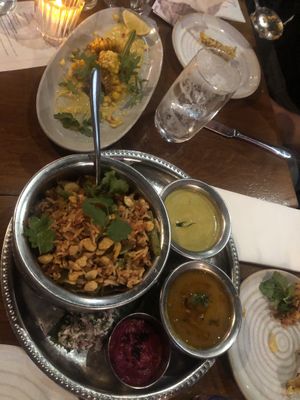 The over hot curry and spicy hot rice , looks good but wasn’t!  at Mildreds - Kings Cross in North London