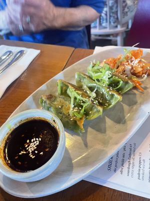 Kimchi and spinach gyozas   at Mildreds - Kings Cross in North London