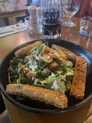 Caesar salad with southern fried chicken   at Mildreds - Kings Cross in North London