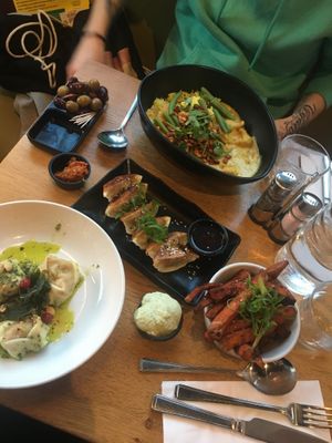 Coconut curry, dumplings... at Mildreds - Kings Cross in North London