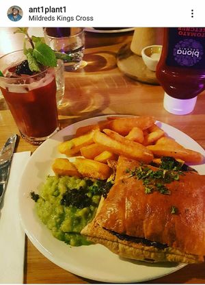 Mushroom Pie at Mildreds - Kings Cross in North London