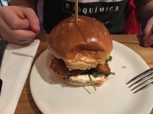Teriyaki chicken burger at Mildreds - Kings Cross in North London