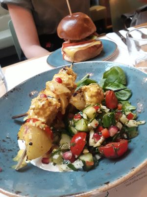 'Chicken' skewers at Mildreds - Kings Cross in North London