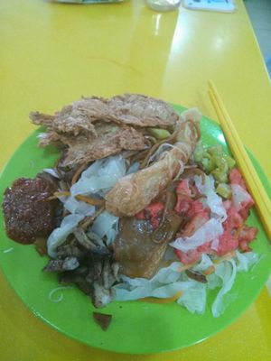 $3.00 filling  at Ming Ri Vegetarian in Northeast Singapore