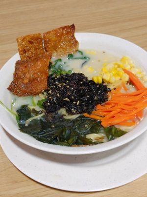 Soy milk ramen at Su Xin Vegetarian 素心小厨 in North Singapore