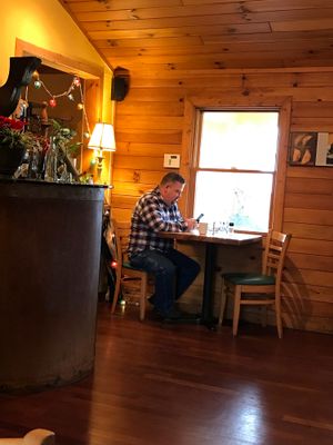 Atmosphere inside is cozy and inviting.   at La Guinguette in Black Mountain