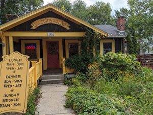 Front of restaurant at La Guinguette in Black Mountain