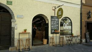 outside store front at Organic Garden - Pod Hribom in Ljubljana