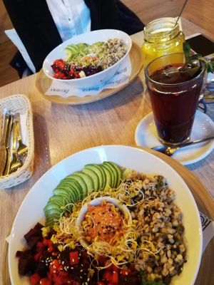 Hummus, vegetables and more goodness  at Zielony Rower in Gdynia