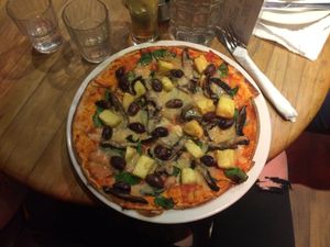 Delicious vegan pizza! at Kai Whakapai Cafe and Bar  in Wanaka