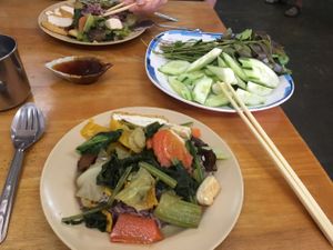 Lunch 80THB at Hongming Vegetarian Food in Krabi