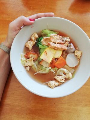 Noodle soup 40baht at Hongming Vegetarian Food in Krabi