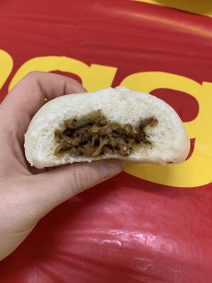 Bun, tastes like mushroom? at Hongming Vegetarian Food in Krabi