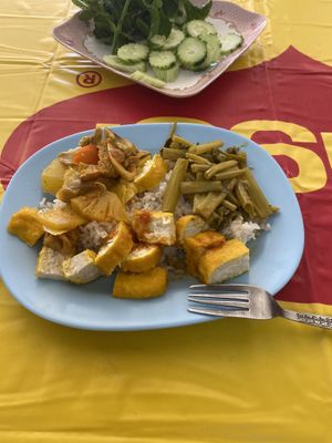 Yummy cheap food  at Hongming Vegetarian Food in Krabi