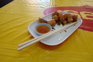 Spring rolls. Absolutely amazing!!!! at Hongming Vegetarian Food in Krabi