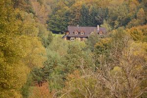 Wooden house in the mountains at Swystowy Sad in Wysowa-zdroj