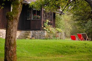 Backyard at Swystowy Sad in Wysowa-zdroj