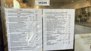 Huge vegan menu  at Phuket Thai in Mount Shasta
