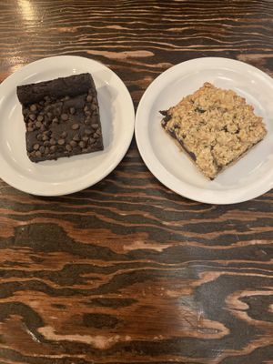 Brownie and date square  at Poyo & the Sprout in St Johns