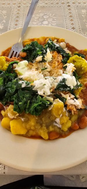 I forgot to take a picture before I started eating. Delicious food! 😋 at LT Organic Farm Restaurant in Waukee