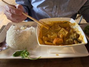 Tofu curry - creamy peanut flavour at Pho in Cambridge