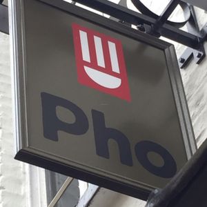 Sign at Pho in Cambridge