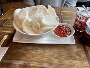 Prawnless crackers  at Pho in Cambridge