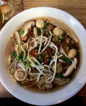 mushroom pho at Pho in Cambridge
