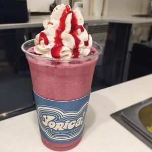 Coconut cream and summer fruits at Yorica in London