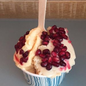 passionfruit and wowbutter w/ pomegranate  at Yorica in London