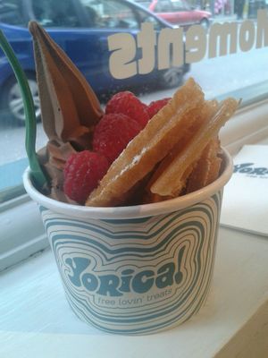 Waffles and froyo at Yorica in London