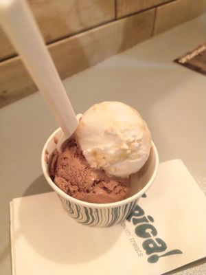 Popcorn and hazelnut at Yorica in London