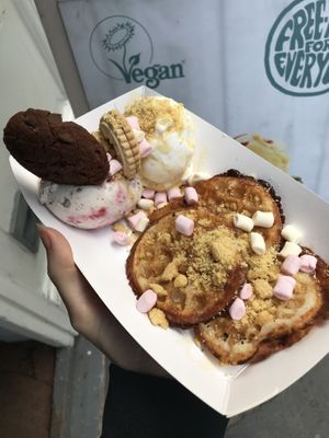 Waffles  at Yorica in London