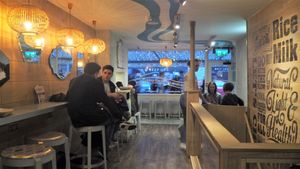 Seating in store at Yorica in London