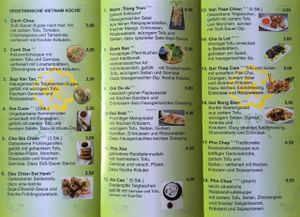 Menu at Dai Thang in Berlin