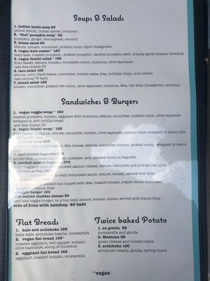 Menu, January 2019 at Prava Bar in Koh Samui